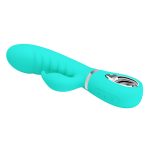 Prescott Super Soft Rabbit Silicone Vibrator - Vibrator -Teal - Image 2
