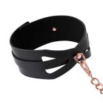Brat Collar and Leash - Black / Rose Gold