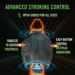 M for Men - Dome X - Vibrating Masturbator - Black - Image 3