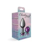 Purple Round Gem Gunmetal Metal Plug - Md - Image 4