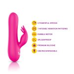 Freyja Mini Triple Ticklers Rabbit Vibe - Hot Pink - Image 6