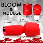 Pleasure Rose-Petite Mini Silicone Rose Wand - Red - Image 3