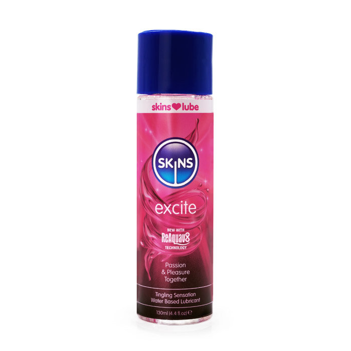 8ay1ZLKj Skins Excite Tingling Water Based Lubricant 4.4oz - Image 1