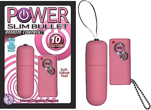 8b3efee3ca3b51a904e1f091053fb6f7 Power Slim Bullet Remote Control - Pink - Image 1