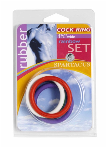 8d079d6a451a5eebbf2b519417849c2d Rubber C-Ring Set - 1.5 Inches - Rainbow - Image 1