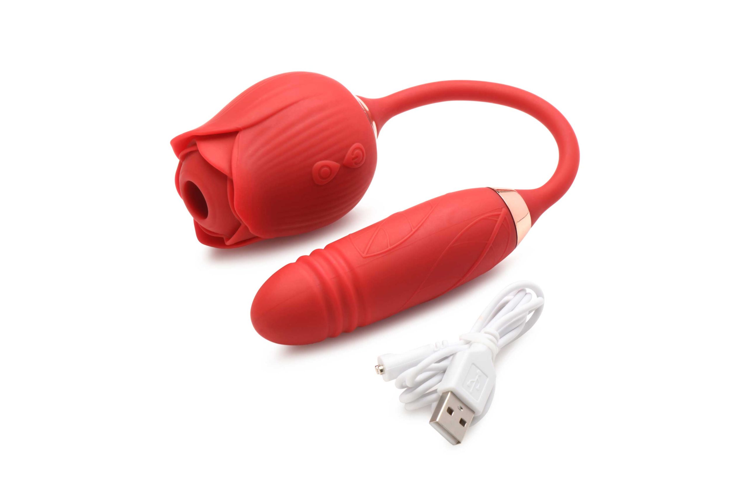 94nA8Xq9yJH0CtUQbkyCnOhMUFXeXxbu Bloomgasm Romping Rose Suction and Thrusting Vibrator - Red - Image 1