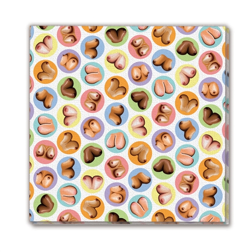 976dec9dfe48c1e3956b3eb564cf4a57 Mini Boobs Napkins 8 Pack - Image 1