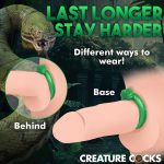 Serpentine Silicone Cock Ring - Green - Image 2