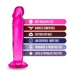 B Yours - Sweet n' Small 6 Inch Dildo With Suction Cup - Pink - Image 5