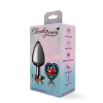 Rainbow Heart Gem Gunmetal Metal Plug - Lg - Image 3