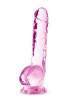 Naturally Yours - 8 Inch Crystalline Dildo - Rose - Image 5