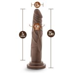 Dr. Skin Silicone - Dr. Carter - 7 Inch Dong With Suction Cup - Chocolate - Image 5