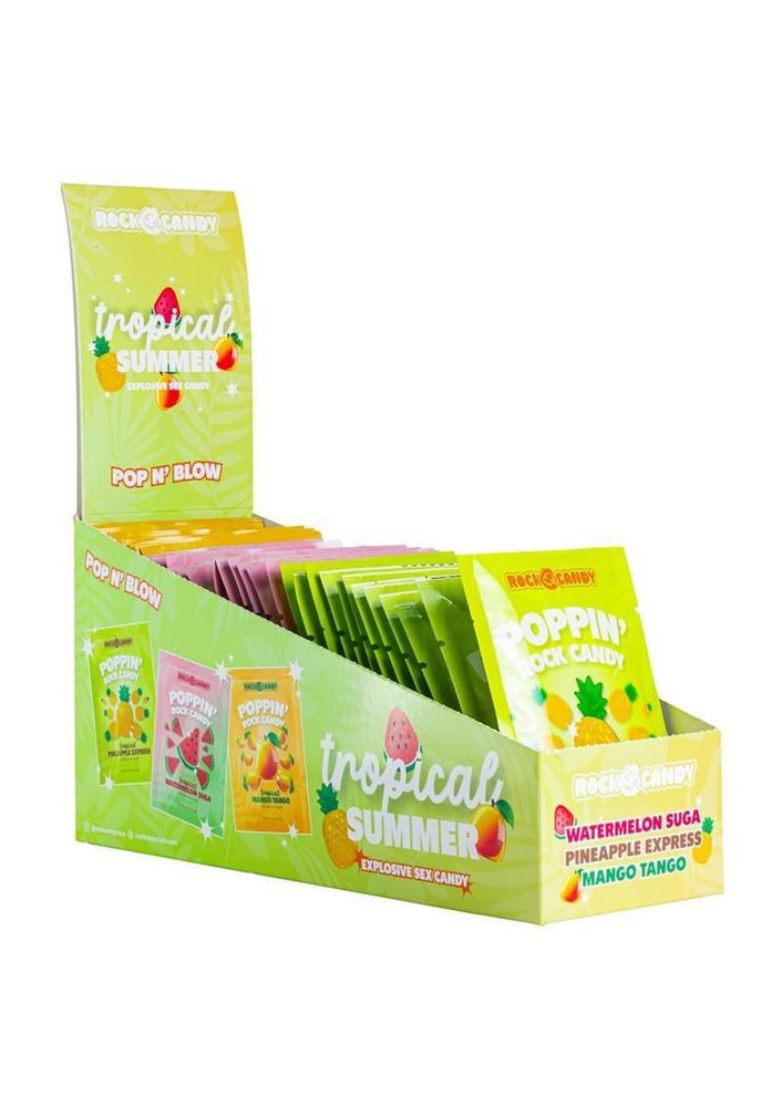 9fKKOSo7 Popping Rock Tropical Summer 36 Pk Display - Mango Tango - Pineapple Express - Watermelon Sugar - Image 1