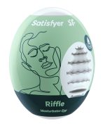 Satisfyer Masturbator Egg - Riffle - Light Green - Image 2