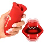 Lickgasm Kiss and Tell Mini Kissing and Vibrating Clitoral Stimulator - Red - Image 5
