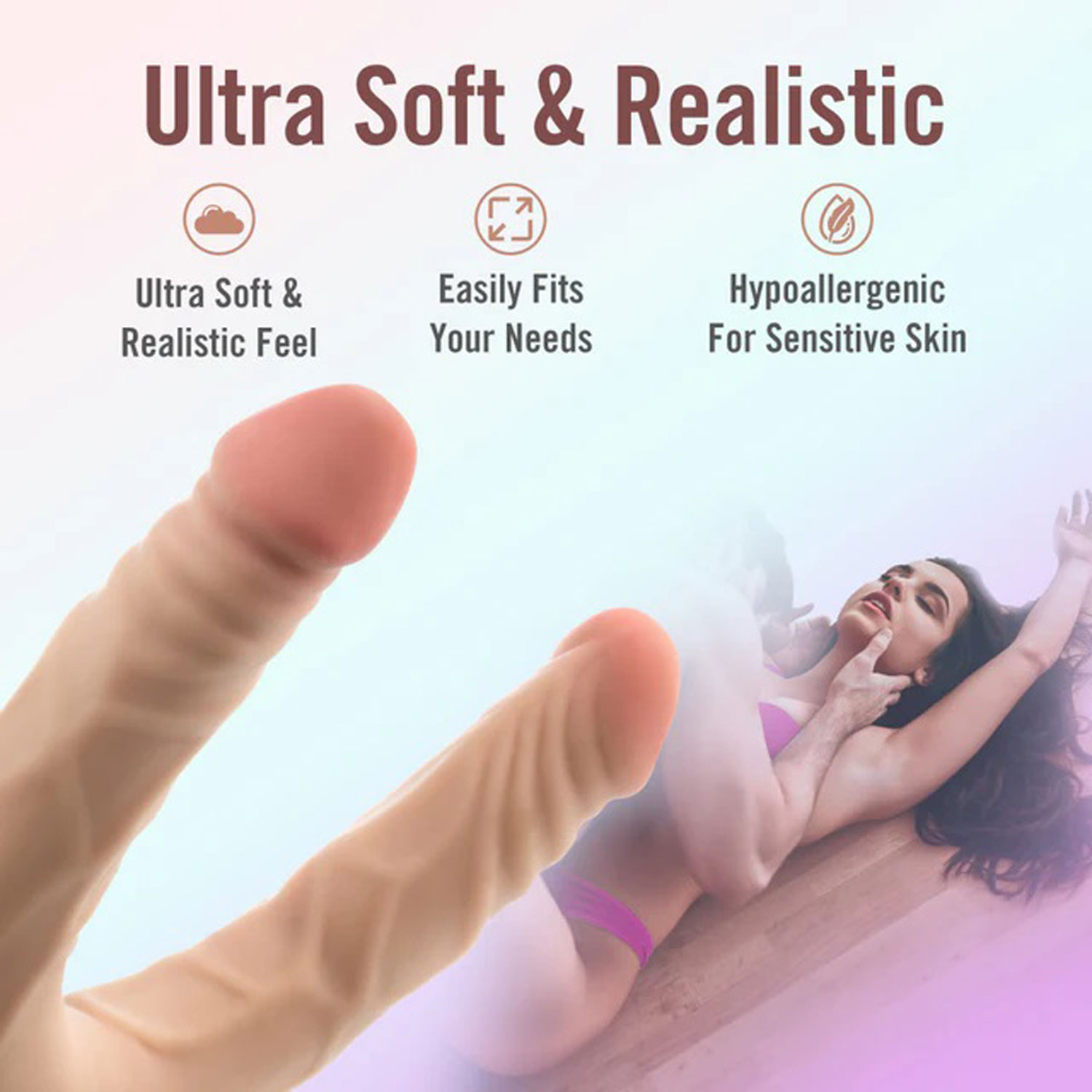 A9Kp9kxYHG9TxXjcvN22y1ShKaD18VFL Dr. Skin Plus - 14 Posable Double Dong - Beige - Image 1