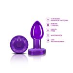 Vibrating Purple Metal Remote Plug - Small - Image 2