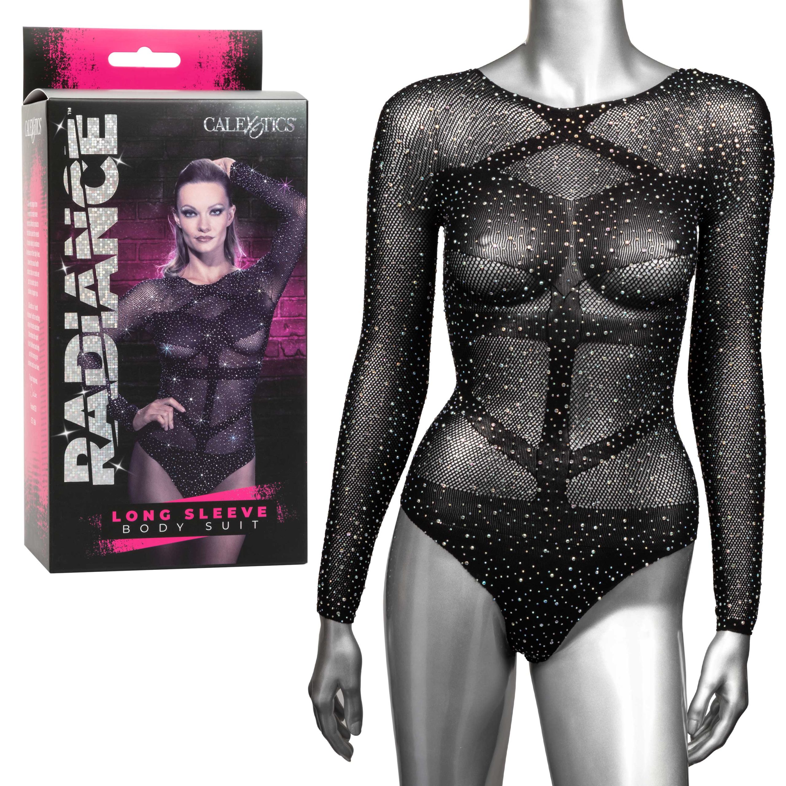 AK2nCPeqFhKAz18h2hynoVPutWLEixtU Radiance Long Sleeve Body Suit - One Size - Black - Image 1