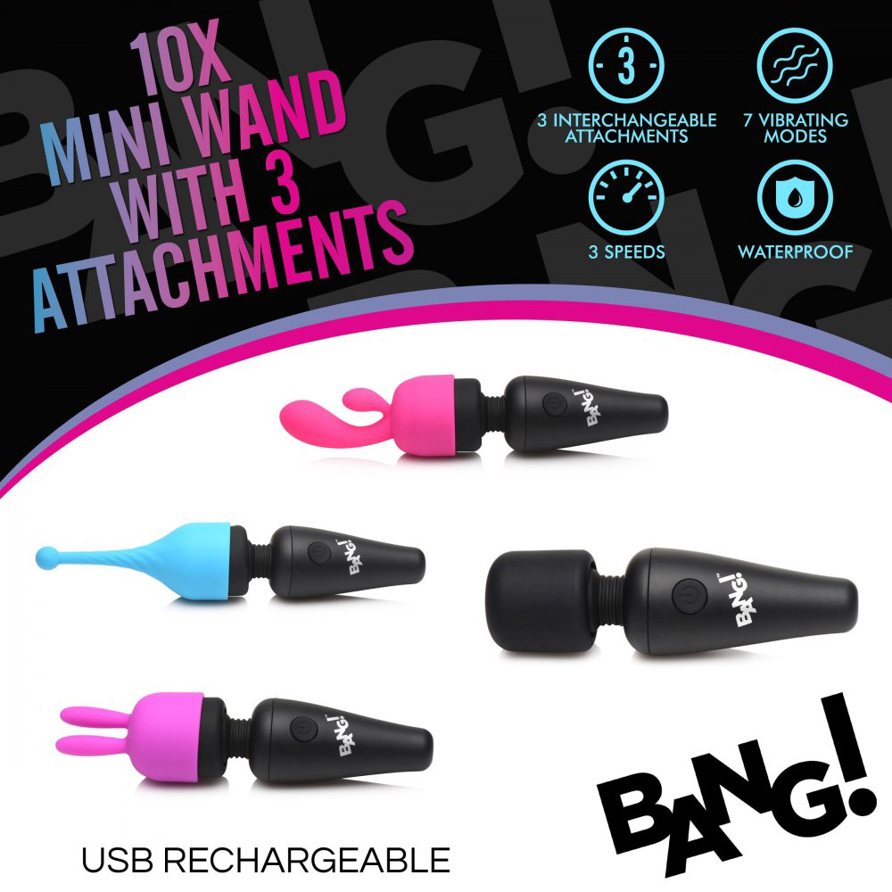 AZUheMbQMrSiiPAnKBrj0h5RHfNjz0ZM Bang - 10x Mini Wand With 3 Attachments - Image 1