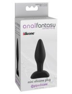 Anal Fantasy Collection Mini Silicone Plug - Black - Image 2