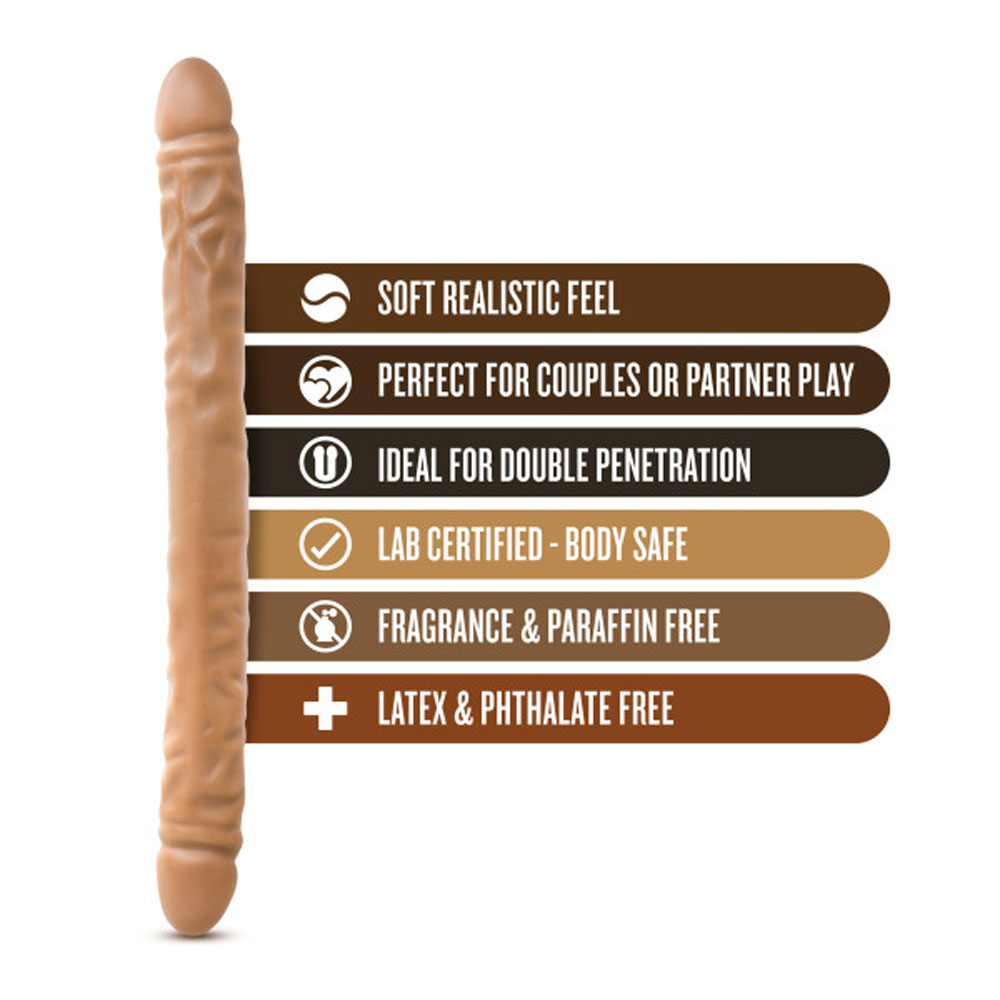 Anx5TMj3tTpHd2NTqzmfVb7l8sR3HZbb Dr. Skin - 18 Inch Double Dildo - Mocha - Image 1