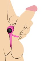 Bang - Silicone Cock Ring and Bullet With Remote Control - Pink - Image 4