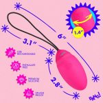 Vibrating Silicone Egg With Digital Remote - Pink - Image 2