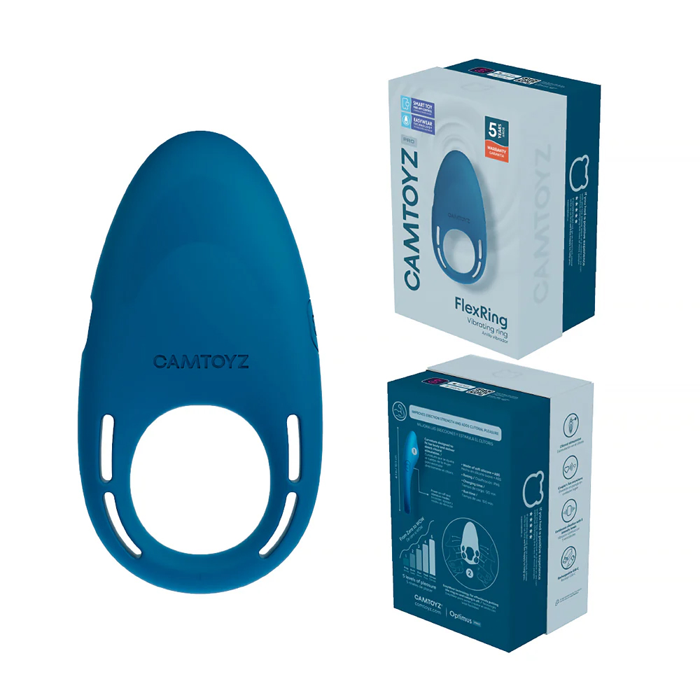 AyWGG9bQ Flex Ring Camtoyz Vibrating Ring With App - Blue - Image 1