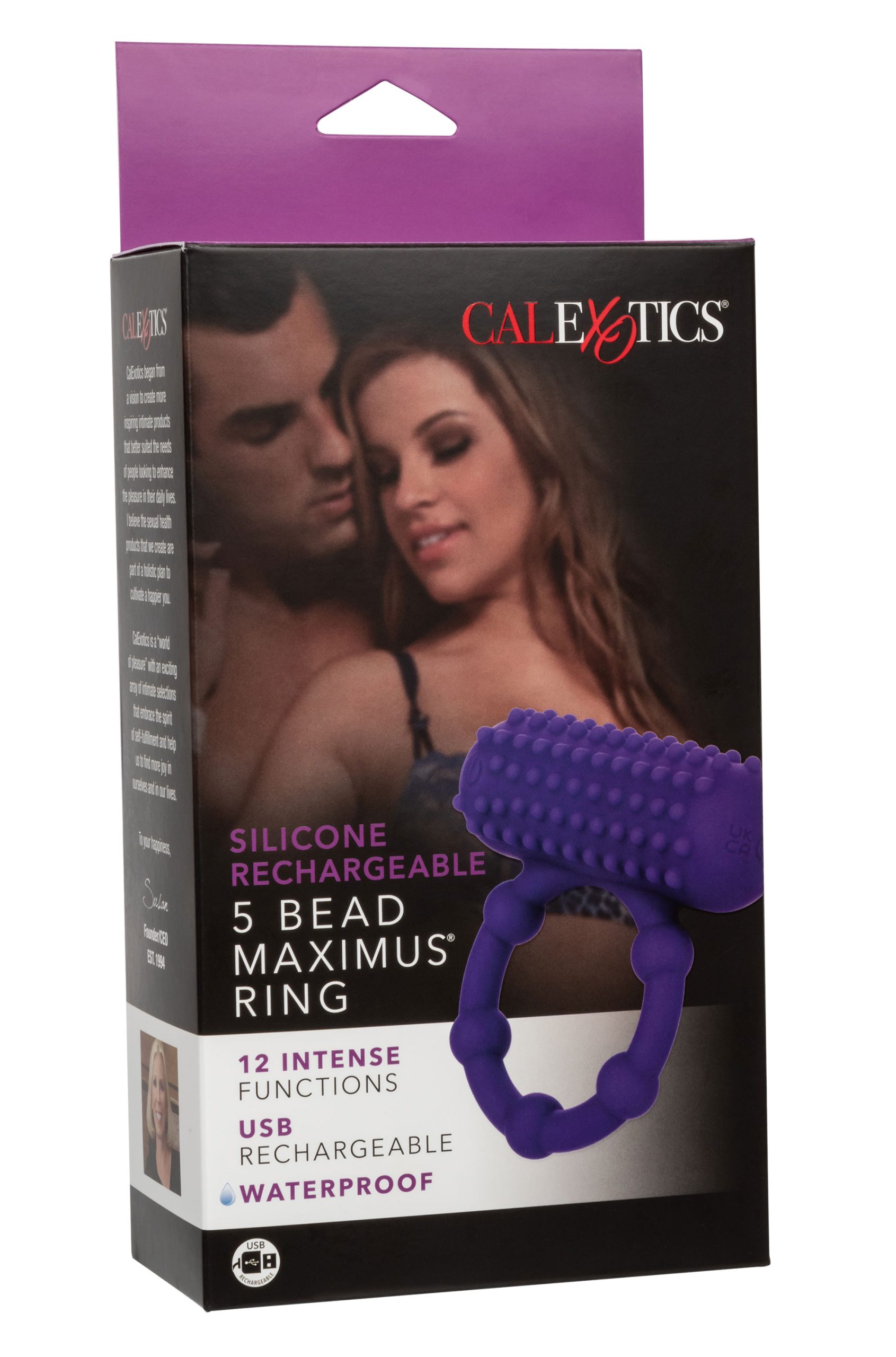 B1izA50CmyUkvSe2jI6ChaLJTW1R3QJw Silicone Rechargeable 5 Bead Maximus Ring - Purple - Image 1