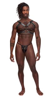 Gemini Leather Harness - One Size - Black - Image 2