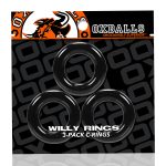 Willy Rings 3-Pack Cockrings - Black - Image 2