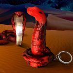 King Cobra Keychain - Red - Image 3