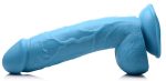 Pop Pecker 8.25 Inch Dildo With Balls - Blue - Image 4