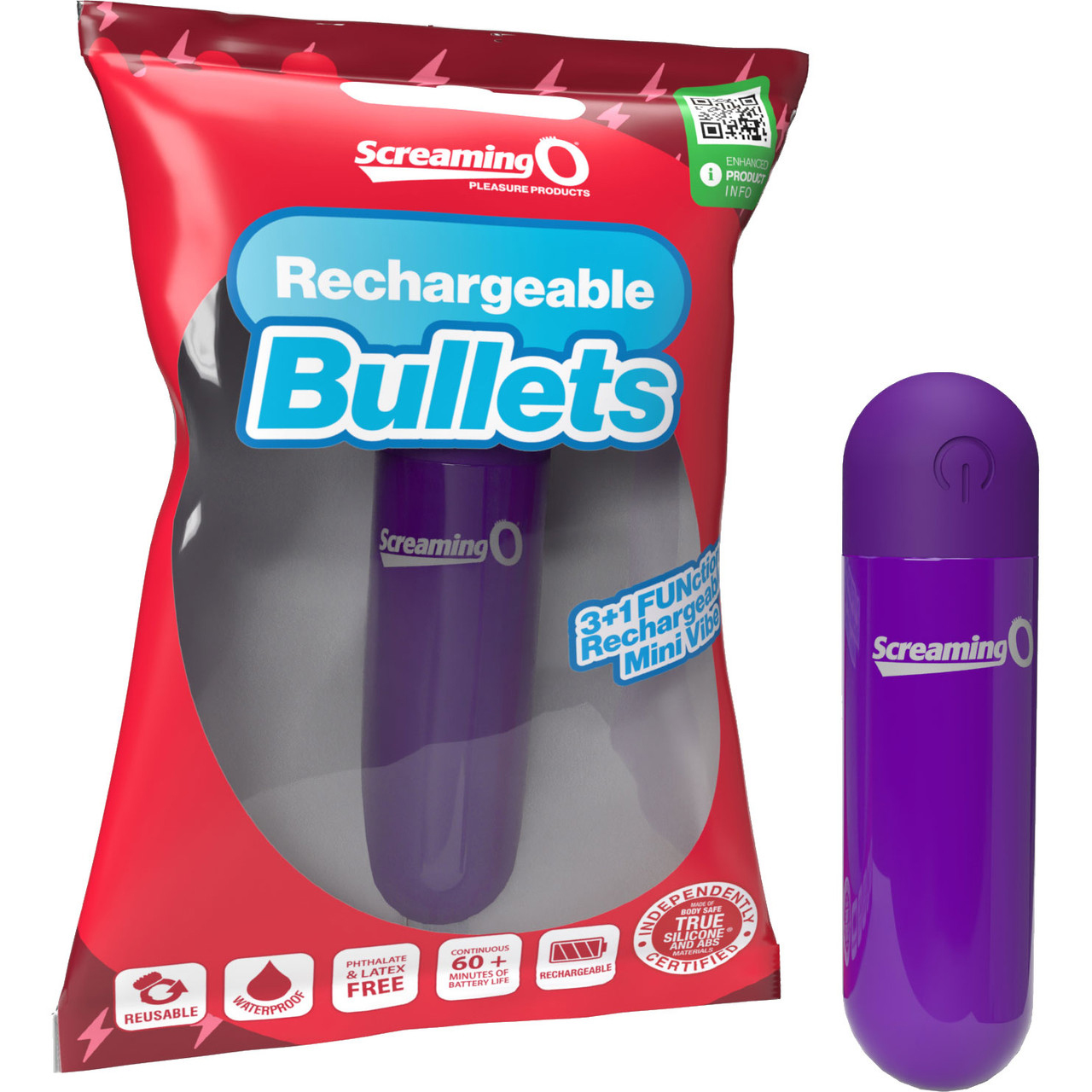 BSekQ1UNNkXi6dukC55NtbNwrEfeAviu Screaming O Rechargeable Bullets - Purple - Image 1