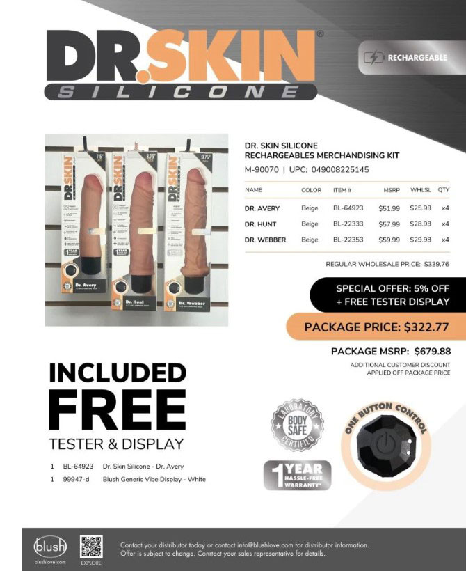 BVpmHKsg Dr. Skin Silicone Rechargeables Merchandising Kit - Image 1