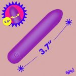 Tapered Flexible Silicone Bullet - Purple - Image 2