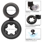 Alpha Liquid Silicone Dual Support Magnum Ring - Black - Image 4
