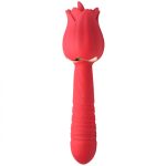 Bloomgasm Racy Rose Thrust and Lick Vibrator - Red - Image 2
