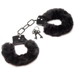 Cuffed in Fur Furry Handcuffs - Black - Image 3