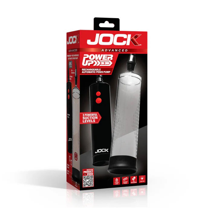 C55gdPK1 Power Up Rechargeable Automatic Penis Pump - Clear - Image 1