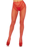 French Cut Crotchless Fishnet - One Size - Red - Image 4