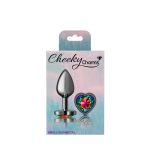 Rainbow Heart Gem Gunmetal Metal Plug - Sm - Image 5