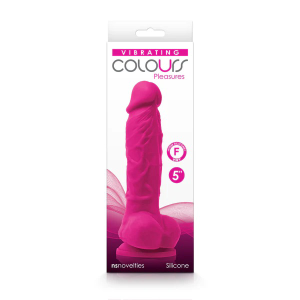 CCfX4dJq Colours Pleasures Vibrating 5" Dildo - Pink - Image 1