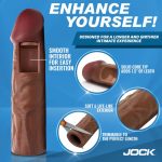 Jock 1.5" Silicone Penis Extension Sleeve - Dark - Image 2