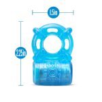 Stay Hard - Rechargeable 5 Function Cock Ring - Blue - Image 3