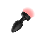 Twila Twirling Smoke Gem Light Up Vibrating Plug With Blk Heart Remote - Image 7