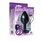 The 9's the Silver Starter Anodized Bejeweled Stainless Steel Plug - Violet