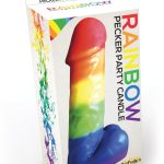 Rainbow Pecker Party Candle 7 Inches