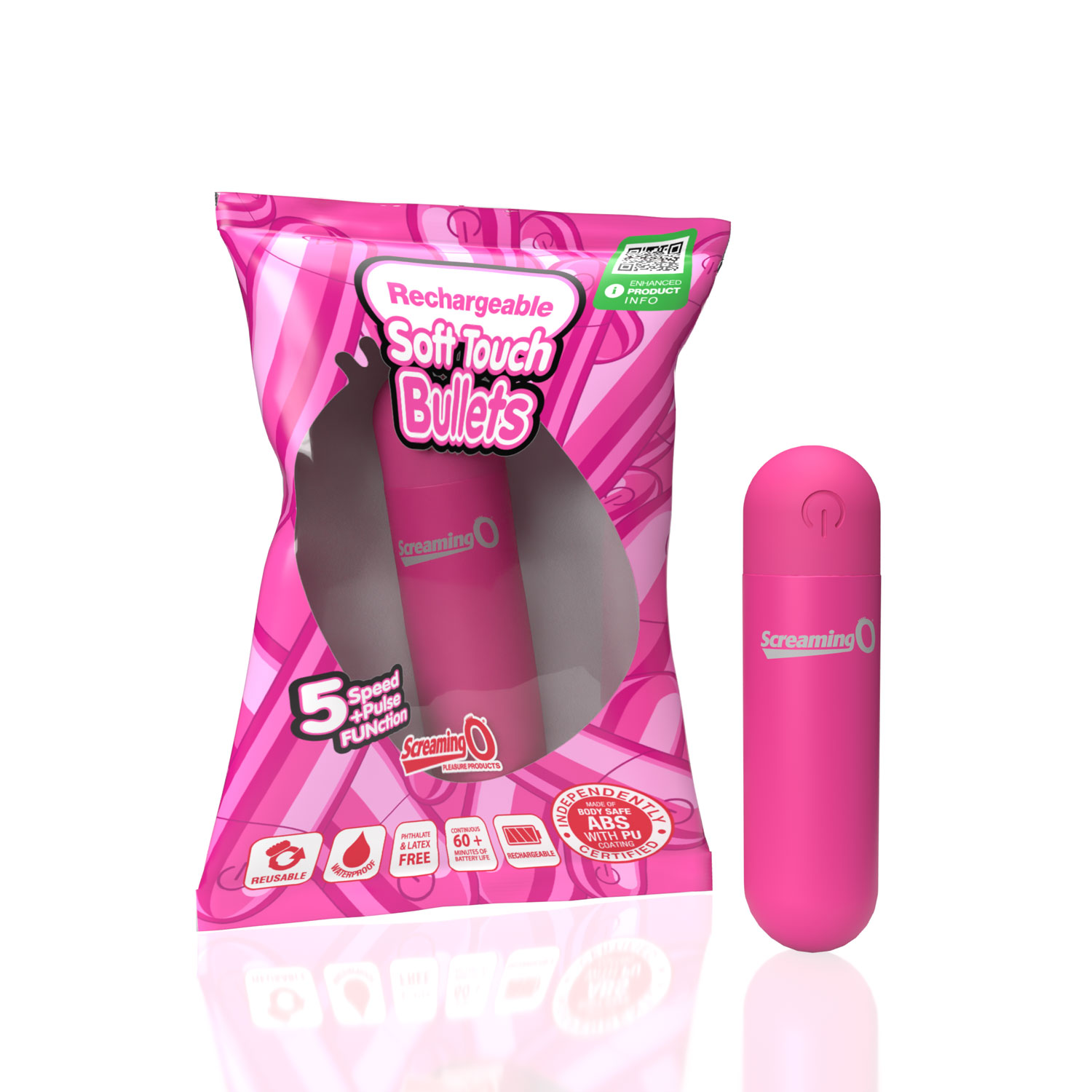 CY0b0kjzQbLoAtMIUR51N4Athg2Agbpu Screaming O Soft Touch Rechargeable Bullet - Pink - Image 1