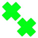 Neon Greeny Temperature Reactive X Factor Nipple Cover Pasties - Image 2